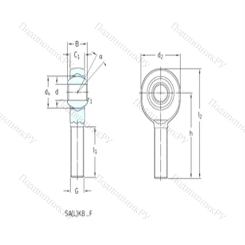 Подшипник скольжения сферический SALKB 16F