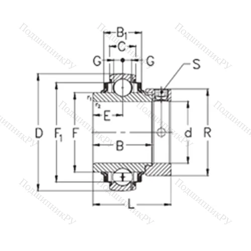 Подшипник шариковый радиальный GE 40-KRRB