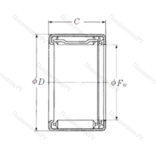 Подшипник игольчатый радиальный FJT-4022