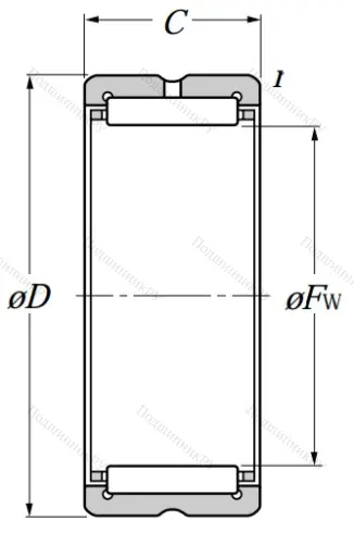 Игольчатый подшипник NK 19/20 R от производителя  NTN