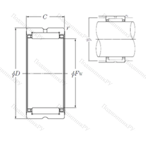 Подшипник игольчатый радиальный RNA 4913R
