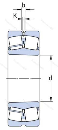 Сферический роликовый подшипник с конической посадкой на вал 22216 EK