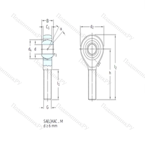 Подшипник скольжения сферический SALKAC 18M