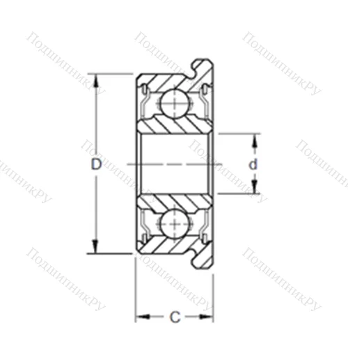 Подшипник шариковый радиальный SMF 126-2RS