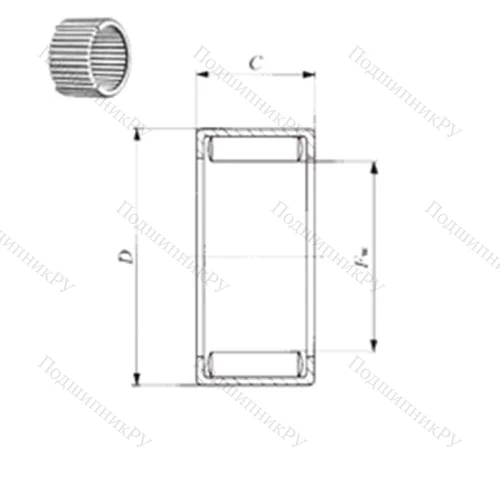 Подшипник игольчатый радиальный YTL 1210
