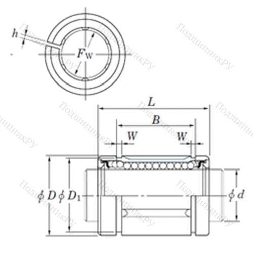 Подшипник шариковый линейный SDM 13AJMG