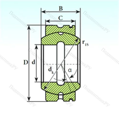Подшипник скольжения сферический GE 75 XS K