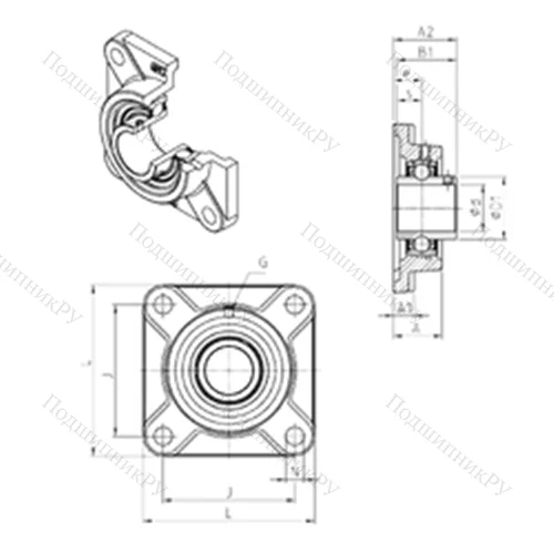 Подшипниковый узел шариковый радиальный UCF 204 от производителя  SNR