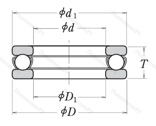 Упорный шариковый подшипник 51411 от производителя  NSK
