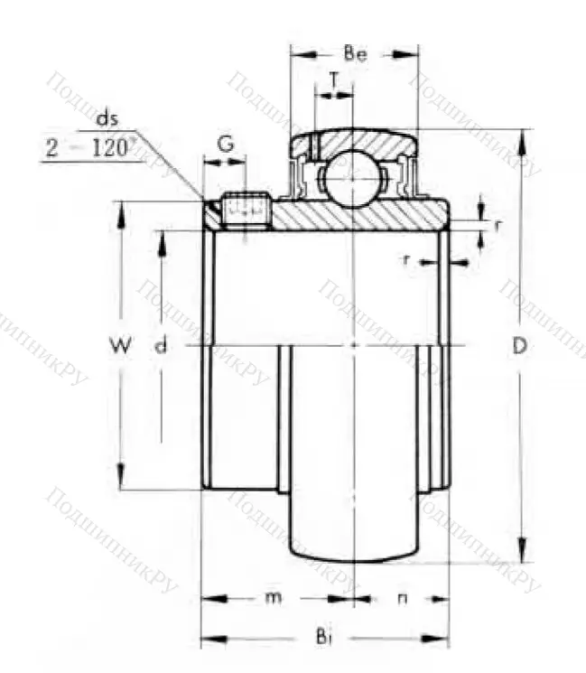 Корпусный подшипник UC 202 ()
