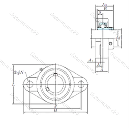 Подшипниковый узел шариковый радиальный UCFL 210-30