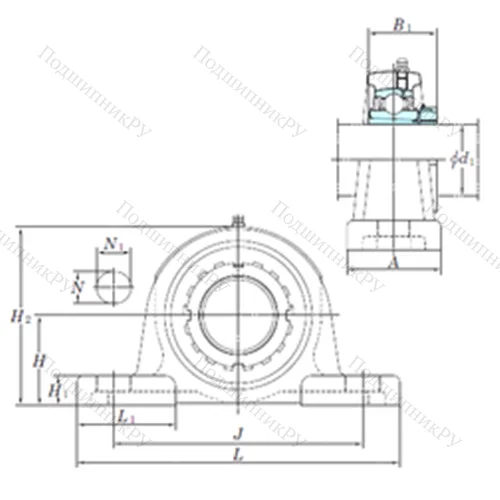 Подшипниковый узел шариковый радиальный UKPX 13
