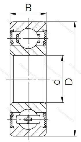 Шариковый однорядный подшипник 180304 (6304 2RS) в Петрозаводске