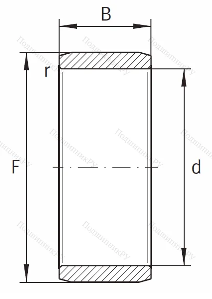 Игольчатый подшипник внутреннее кольцо IR 40x45x30 XL