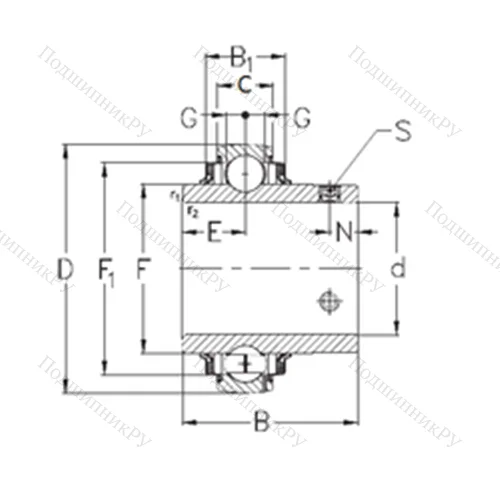 Подшипник шариковый радиальный GYE 40-KRRB