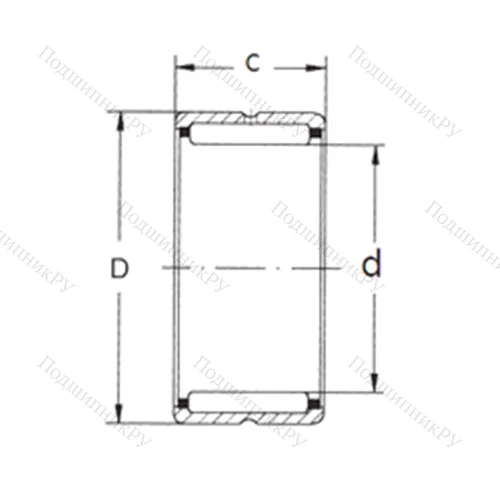 Подшипник игольчатый радиальный NK 75/35