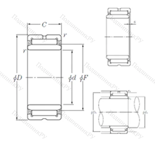Подшипник игольчатый радиальный NK 145/42+IR 130?145?42