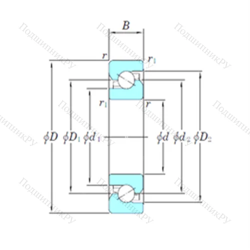 Подшипник шариковый упорно-радиальный SAC 2047B от производителя  KOYO