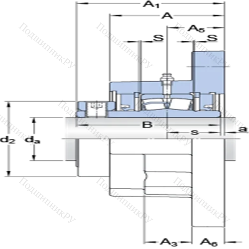 Фланцевые роликоподшипниковые узлы (стопорное кольцо, для дюймовых валов) FYR 3 11/16-3