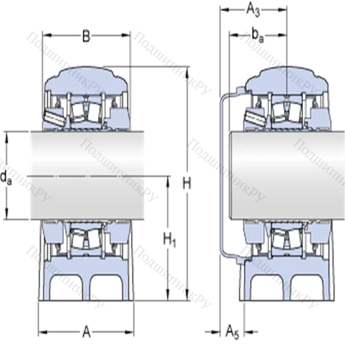 Стационарные роликоподшипниковые узлы (SKF ConCentra, для метрических валов) SYNT 70 FW