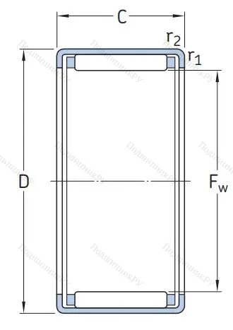 Игольчатый подшипник HK 3038