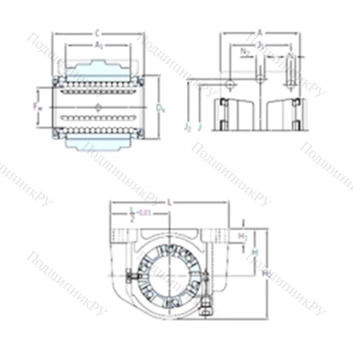 Подшипник шариковый линейный LUCE 40