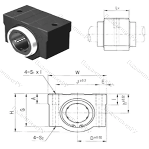 Подшипник шариковый линейный SC 12VN-B