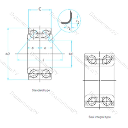 Подшипник шариковый радиально-упорный 561481