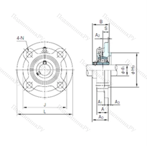 Подшипниковый узел шариковый радиальный UCFCX 07