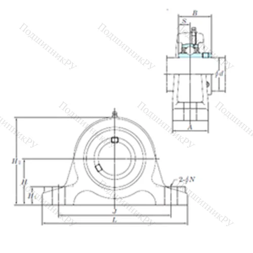Подшипниковый узел шариковый радиальный UCIP 213-40