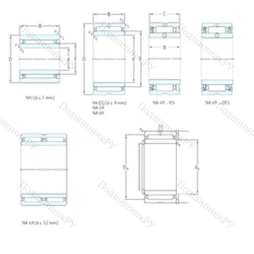 Подшипник игольчатый радиальный NA 4902.2RS
