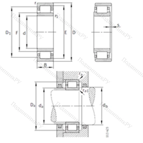 Подшипник роликовый радиальный NU 260-E-M 1
