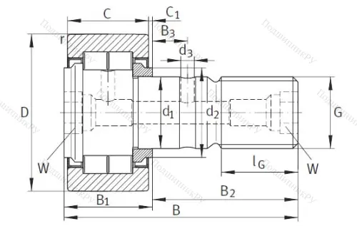 Подшипник NUKR 62 A от производителя  INA