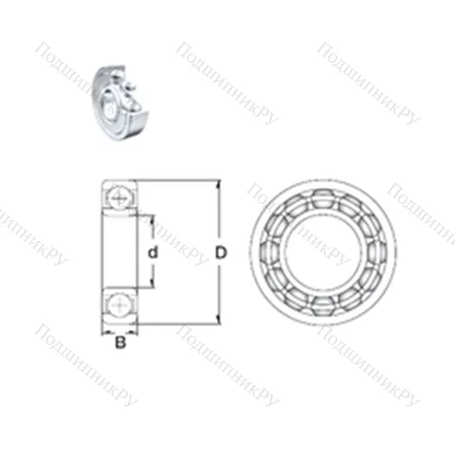 Подшипник шариковый радиальный 16018-2Z