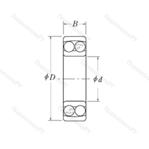 Подшипник шариковый радиальный самоцентрирующийся NLJ 5/8