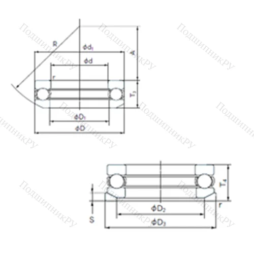 Подшипник шариковый упорный 53418U