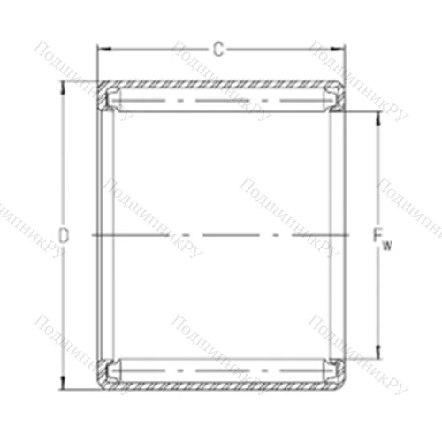 Подшипник игольчатый радиальный SH 1616