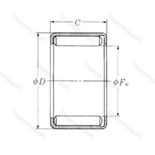 Подшипник игольчатый радиальный YH-1312 от производителя  NSK