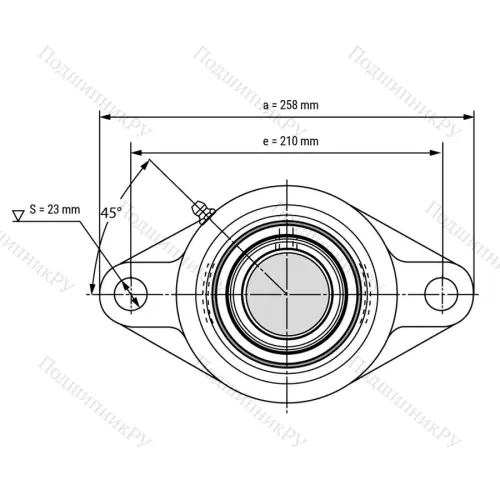 Подшипниковый узел SSUCFL 213 - Вал: 65 мм от производителя  LPZ