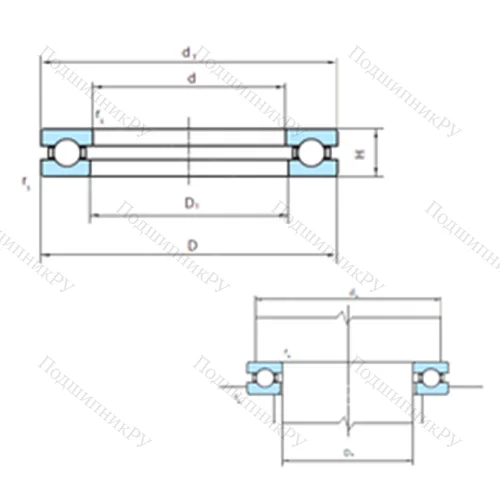 Подшипник шариковый упорный PSL 212-319