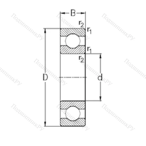 Подшипник шариковый радиальный 6032-M