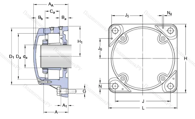 Подшипниковый фланцевый корпус FNL 516 A