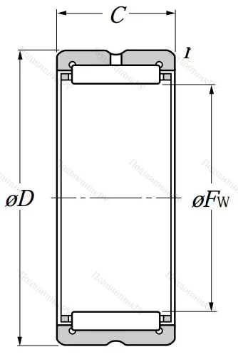 Игольчатый подшипник NK 19/16 R