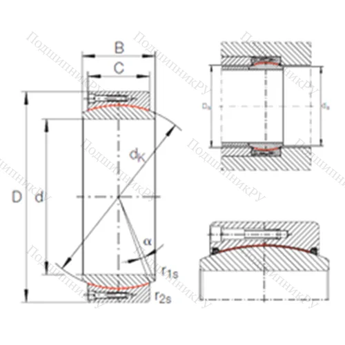 Подшипник скольжения сферический GE 320 DW