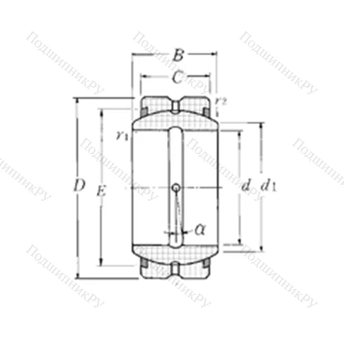 Подшипник скольжения сферический SA 1-45BSS