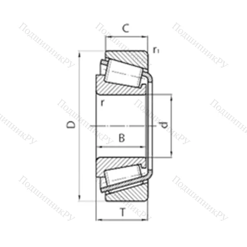 Подшипник роликовый радиально-упорный 13687/21