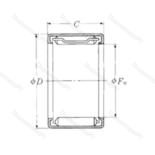 Подшипник игольчатый радиальный FJL-1015