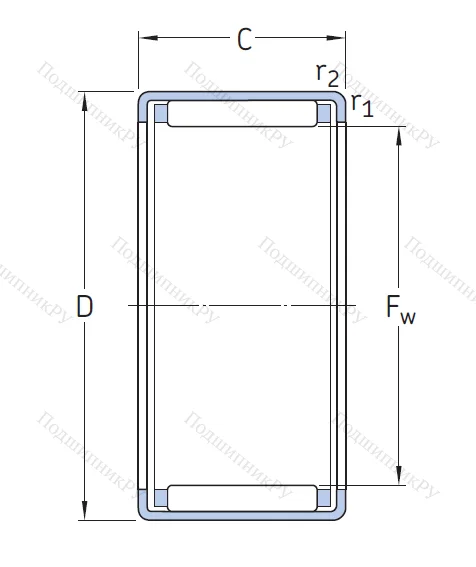 Игольчатый подшипник HK 3026