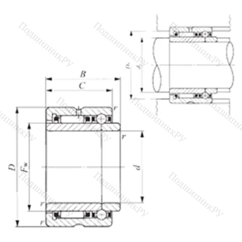 Подшипник комбинированный NATB 5910