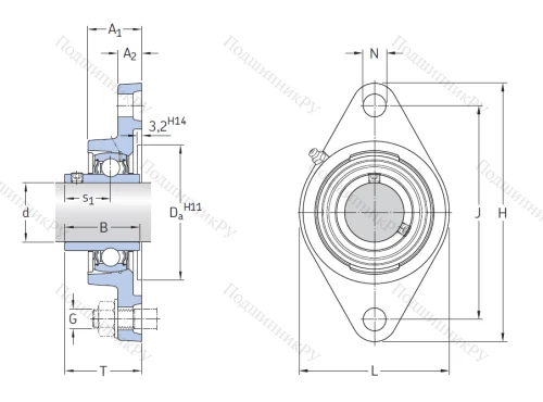 Подшипниковый узел FYTB 30 TF в Петрозаводске